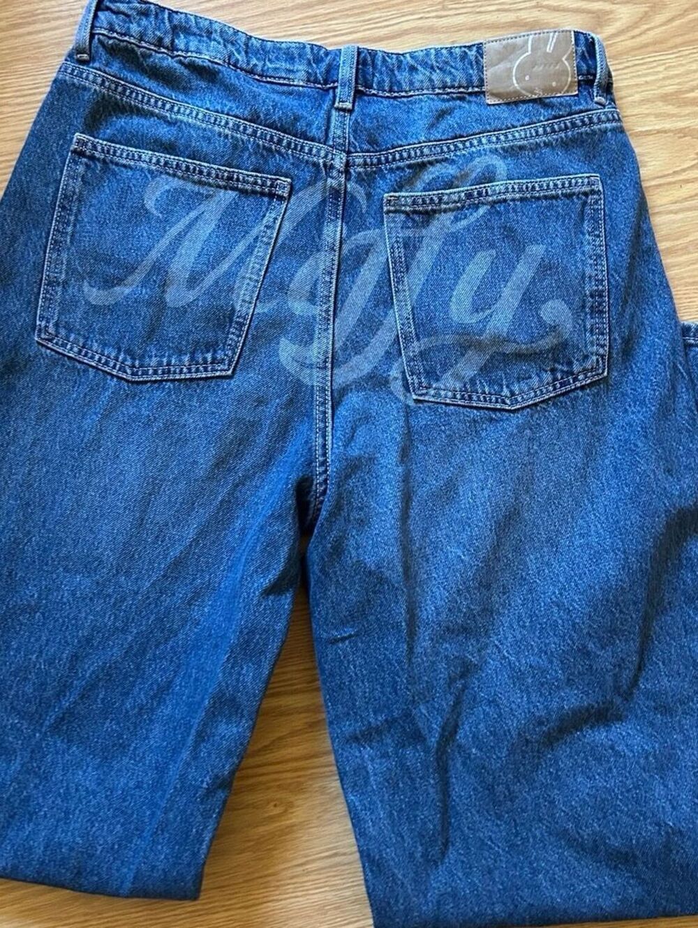 Cotton On x Miffy True Super Baggy Low Rise Wide Leg Jeans Embroidered
